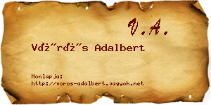 Vörös Adalbert névjegykártya